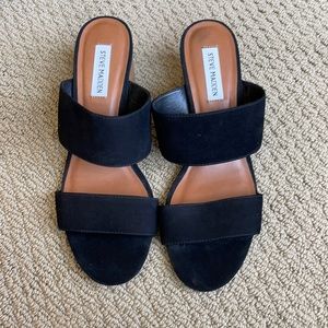 Steve Madden Black Slip on Heels size 10